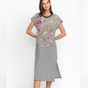 Johnny Was Striped Osaka Relaxed Dress